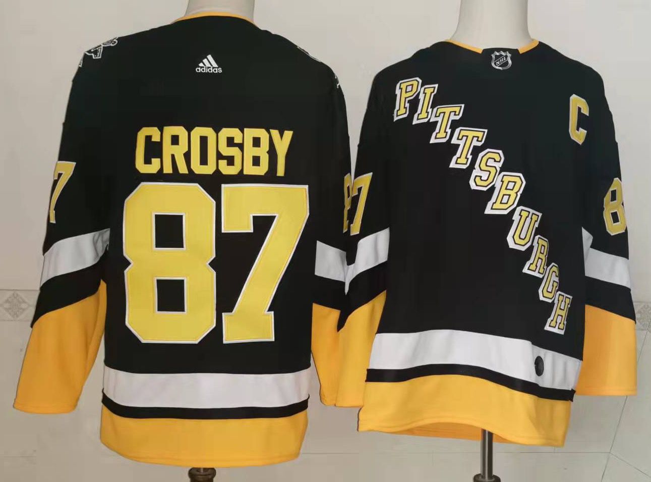 Men Pittsburgh Penguins #87 Crosby Black New 2022 Adidas NHL Jersey->new jersey devils->NHL Jersey